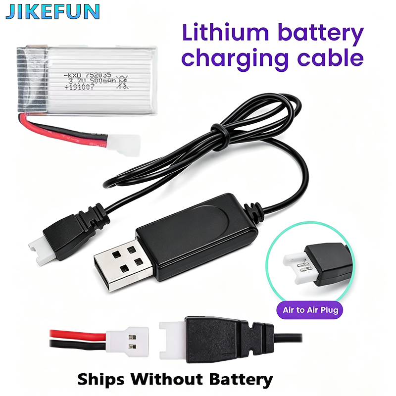 Drone Charger - แบตเตอรี่ลิเธียมโพลิเมอร์ 3.7V พร้อมที่ชาร์จ USB สำหรับโดรน RC