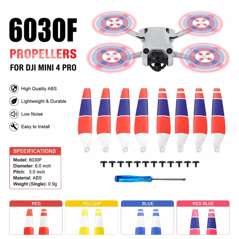 Drone Propeller - ใบพัด Mini 4Pro 6030F สำหรับโดรนเสียงเบา น้ำหนักเบา
