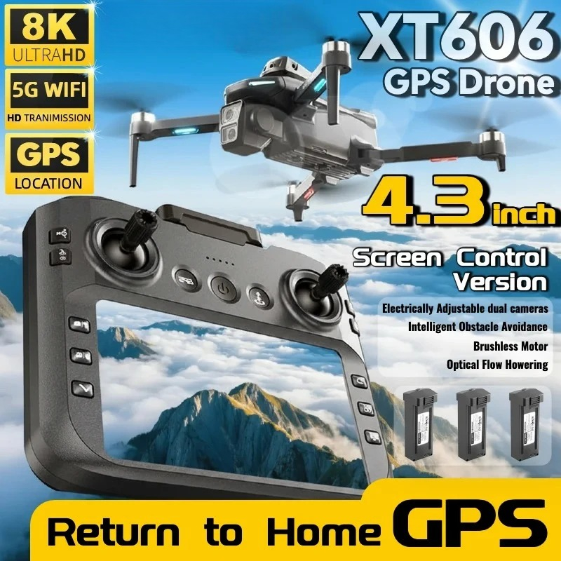 Drone Gimbal - ข้อเสนอที่ดีที่สุด XT606 MAX โดรน GPS 4K