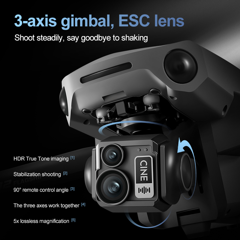 โดรนควอดคอปเตอร์ 8K 3 แกนกันสั - Drone Gimbal บทวิจารณ์และราคา