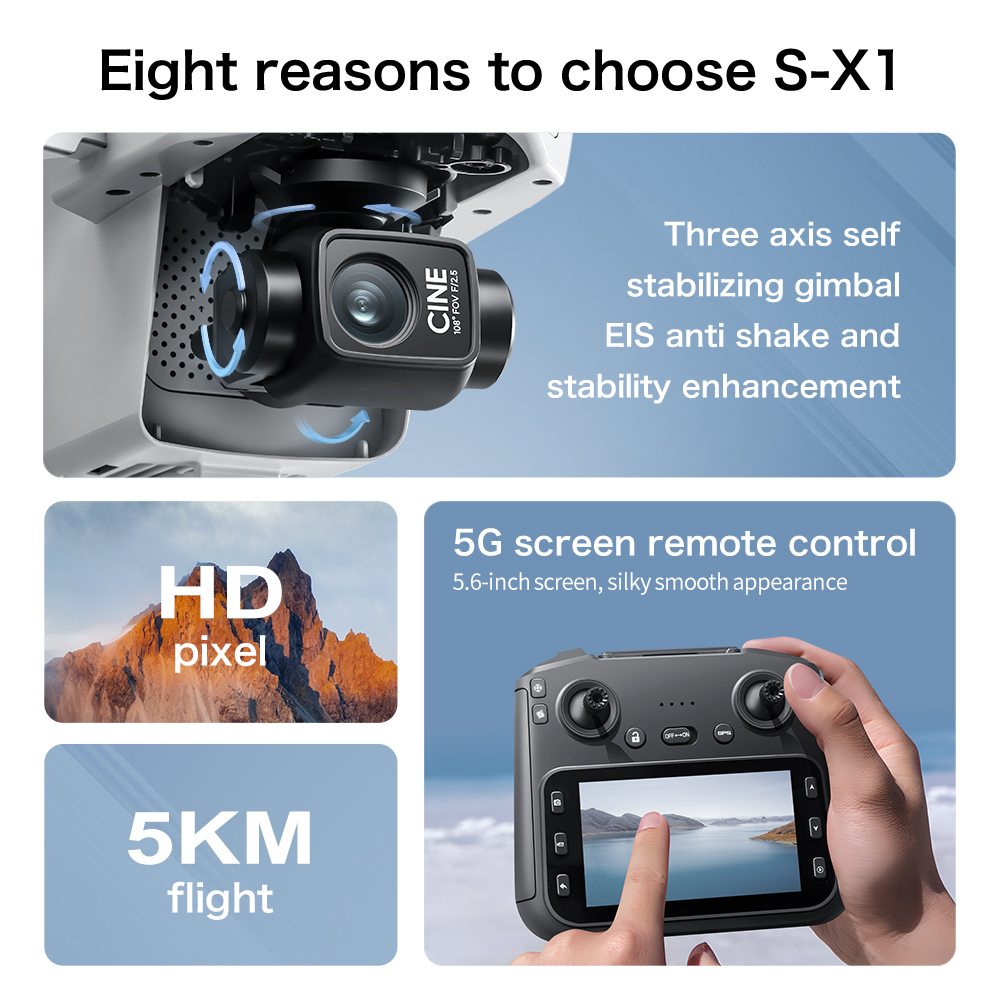 โดรน GPS รุ่น S-X1 MAX พร้อมกิ - Drone Gps Mount บทวิจารณ์และราคา